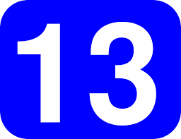 One of the years 13 bc, ad 13, 1913, 2013. File 13 White Blue Rounded Rectangle Svg Wikimedia Commons