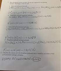 solved 1 write the balanced reaction