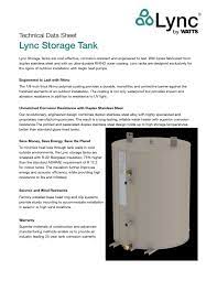 Lync Storage Tank