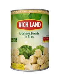 artichokes hearts in brine rich land