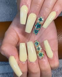 Updated 55 Sunny Yellow Acrylic Nail Designs August 2020