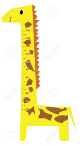 Height Scale Kids Giraffe Vector