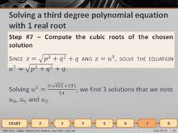 solving third degree polynomial