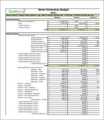 Excel Home Renovation Budget Template Renovations Budget Spreadsheet