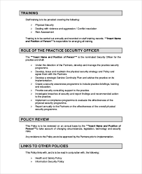 This policy details the purpose, use and management of the cctv system at the university and. Security Policy Template 7 Free Word Pdf Document Downloads Free Premium Templates