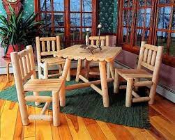 Log Style Cedar Dining Sets Collection