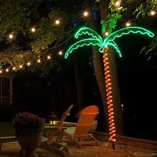 Led Deluxe Rope Light Palm Tree Green
