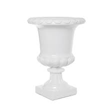 fibreglass classic urn gloss white