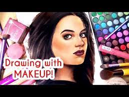 drawing with just makeup art with