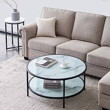 modern 36 round glass coffee table