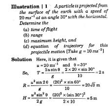 Projectile Motion Numericals Class 11