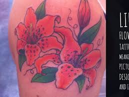 lily flower tattoos meanings pictures