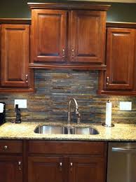 The combinations of colors and styles that can be created are infinite! Slate Kitchen Backsplash Design