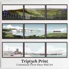 Triptych Print Customised Three Piece