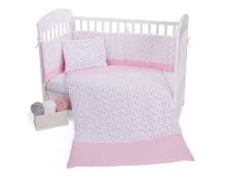 kikka boo cot bedding set 5 pcs pink