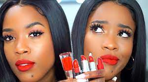red lipstick combos for dark skin