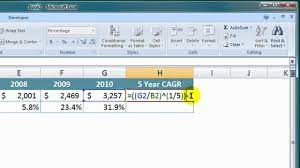 how to calculate a cagr in excel you