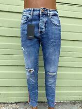 If you love zara man clothing then read our amazing blog and you will stop shopping at zara man once you read this. Zara Man Blue Slim Jeans Distressed Rip Side Stripe 34 X 27 4754 Fast For Sale Online Ebay