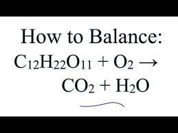 Balance C12h22o11 O2 Co2 H2o