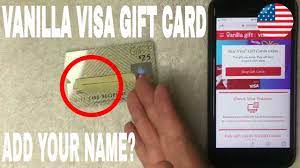 vanilla visa gift debit card account