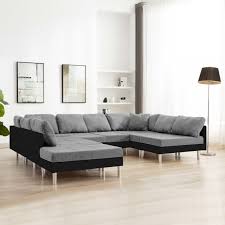sofá modular de cuero sintético