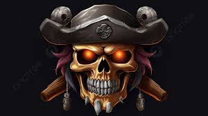 skull with sharp thorns and pirate hat