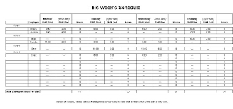 free employee schedule templates