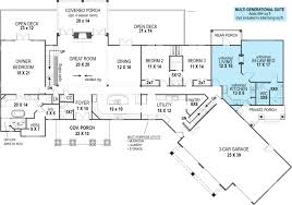 craftsman house plan with in law suite