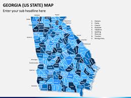 georgia us state map for powerpoint