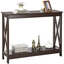 Brown Contemporary Modern Console Table