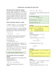 Csec Add Maths Study Notes Ch5