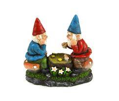 Miniature Gnomes Playing Chess 1pc
