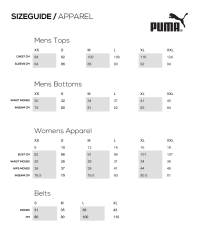 Puma Size Chart Uk Puma Shoes Size Chart