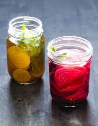 fermented beets with in and basil