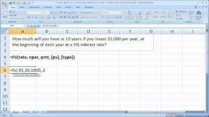annuity due calculation in excel