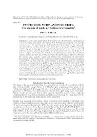 pdf cybercrime awareness and fear slovenian perspectives 
