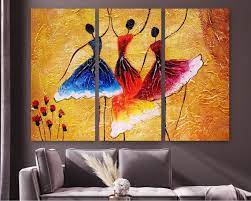 Canvas Art Of Three Girls Dancing Wall