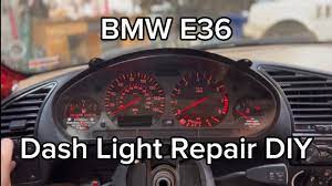 bmw e36 dashboard light repair how to