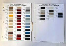 1991 Ford Nason Color Paint Chart