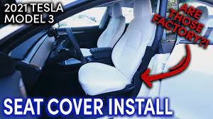 Seat Cover Install | 2021 Tesla Model 3 - YouTube
