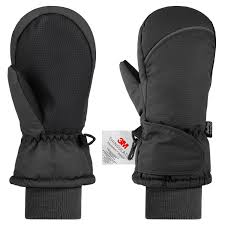 Fazitrip Kids Ski Mittens For Girls Boys Childrens 3m Thinsulate Warm Winter Gloves Waterproof Sonw Outdoor Gloves 2 6y