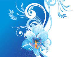 background with blue flowers vector art