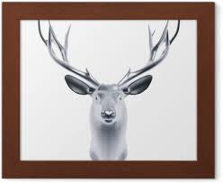silver deer head poster pixers we