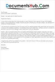 application letter for college teacher