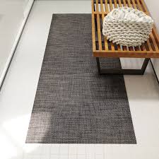 chilewich basketweave floor mat carbon