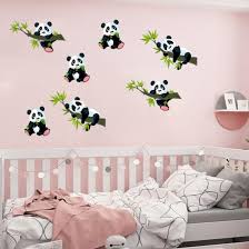 Cute Bamboo Panda Wall Mural Decal