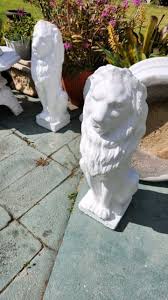 Lion Statues X 2 Concrete Other
