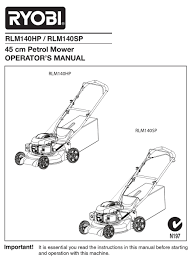 ryobi rlm140hp operator s manual pdf