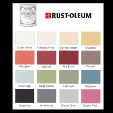 Colour Chart For Rustoleum Chalk Paint Annie Sloan