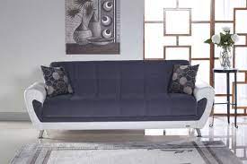 Duru Cozy Gray Convertible Sofa Bed At